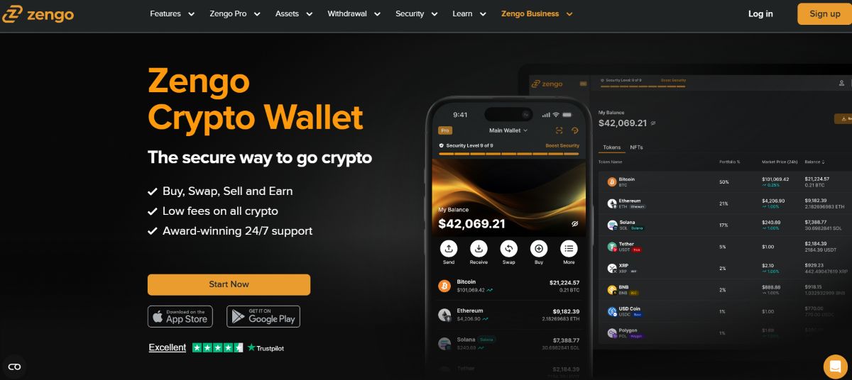 Sıcak cüzdan uygulamaları - Zengo