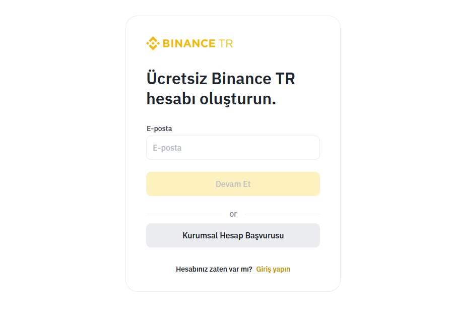 Binance hesap açma rehberi