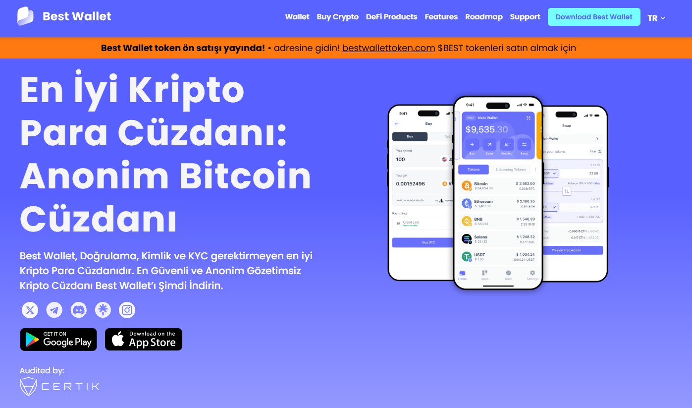 Düşük komisyon oranlı borsalar arasında yer alan Best Wallet hakkında bilgiler
