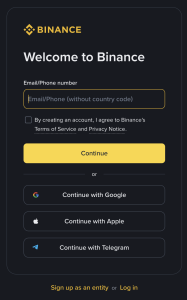 Binance kayıt olma