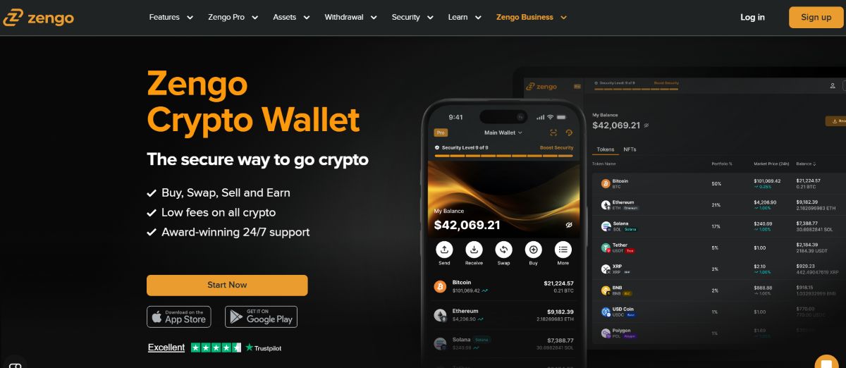 en iyi merkeziyetsiz kripto cüzdanları - Zengo