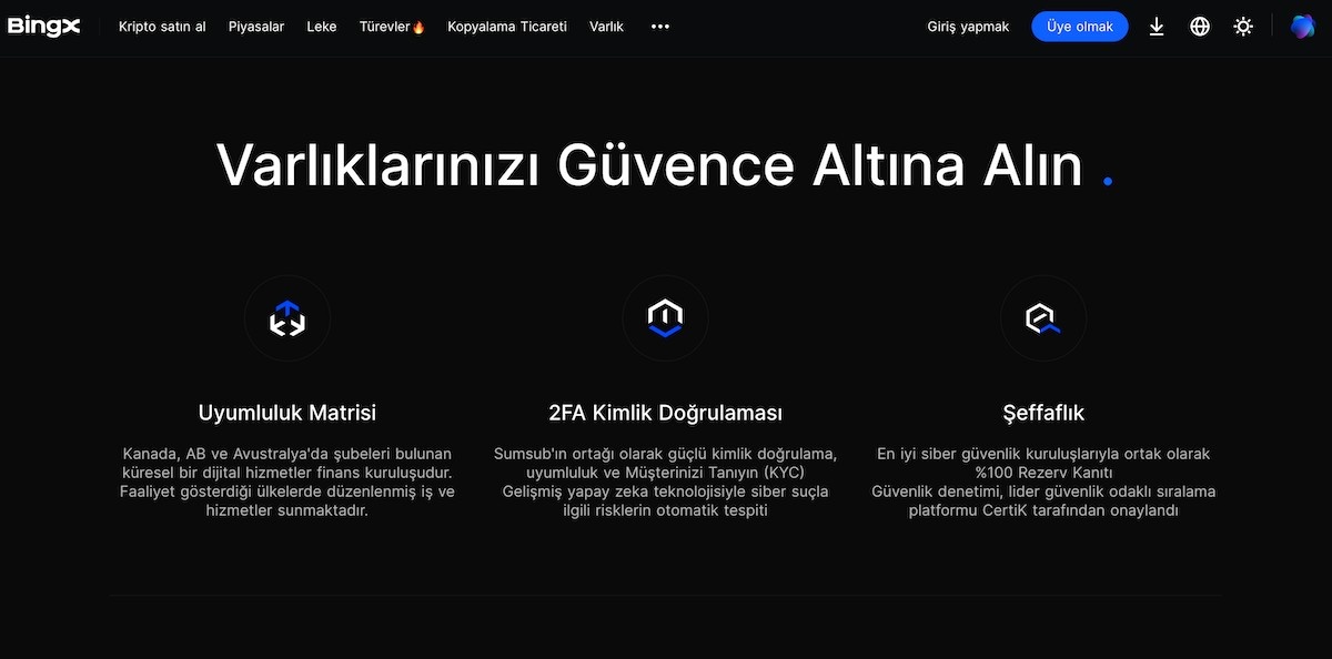 BingX en güvenilir kripto para siteleri