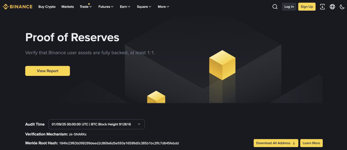 Binance Proof of Reserves