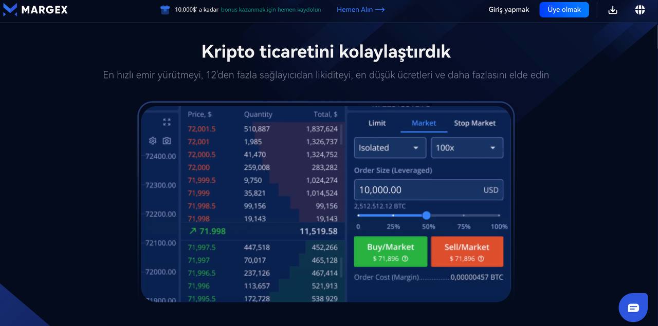 margex - kaldıraçlı kripto borsası