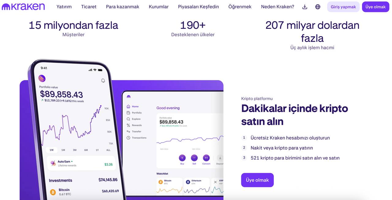 kraken - en iyi kripto borsaları