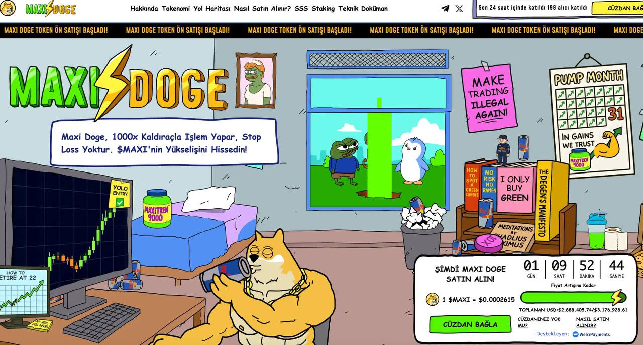 maxi doge - yeni listelencek coinler