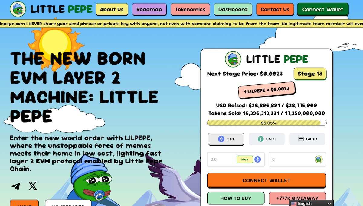 Little Pepe ön satış paneli