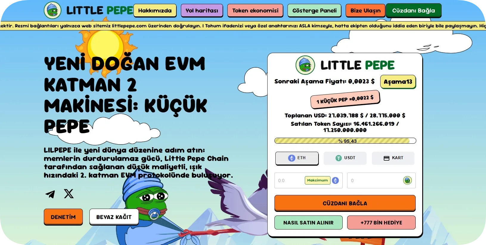 Little Pepe – Sosyal Görev Airdropu ile 77.000 $ Kazanma Şansı