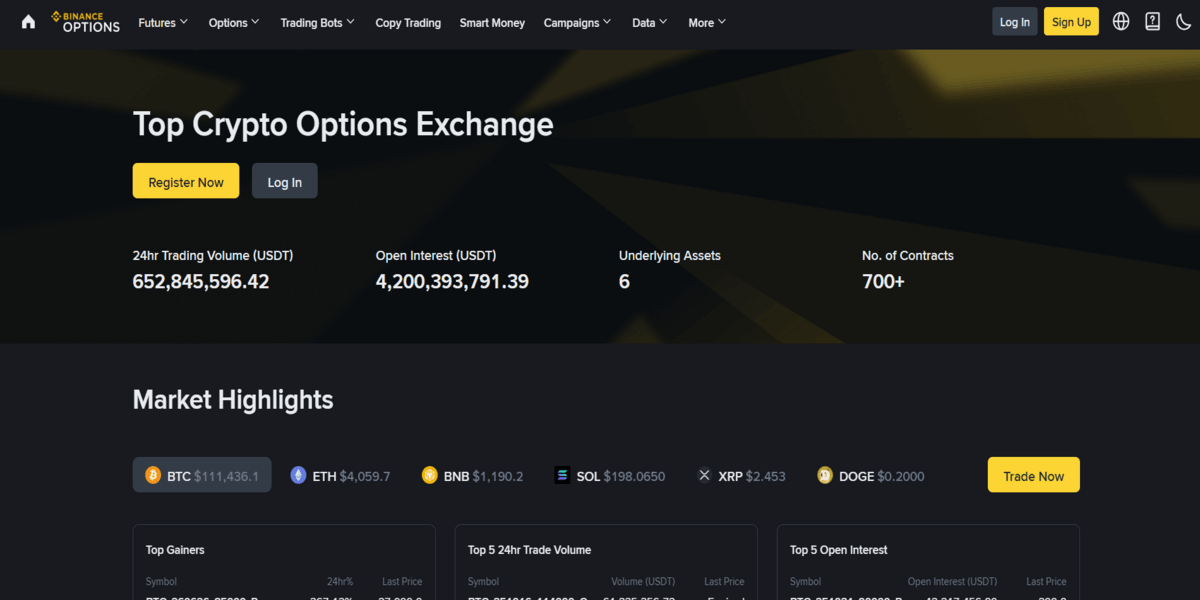 kripto vadeli işlem ve opsiyon borsası - Binance