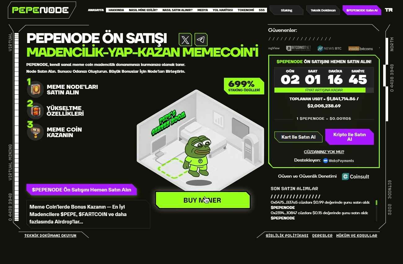 En Çok Artış Beklenen Coinler Arasında Bol Ödüllü Meme Coin Projesi Pepenode hakkında bilgiler