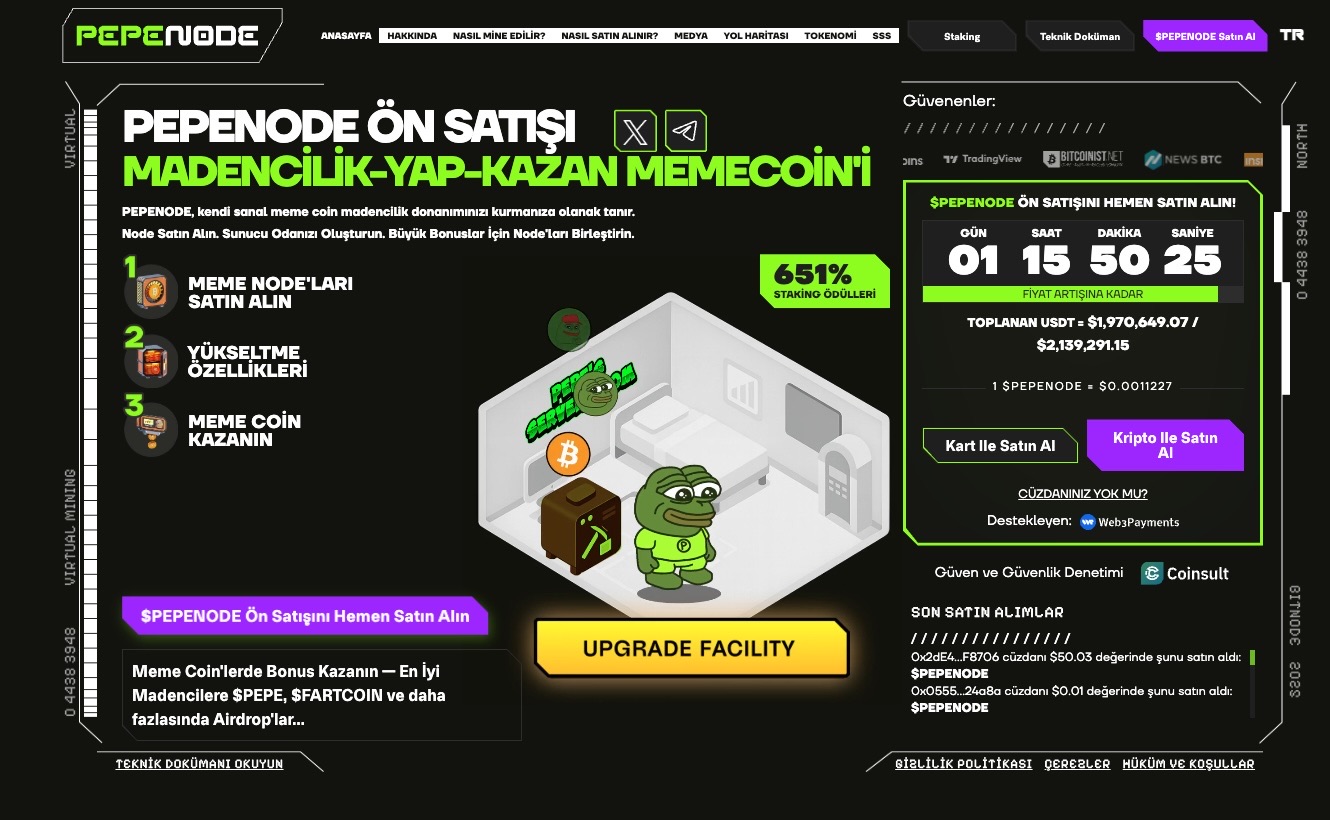 en potansiyelli kripto paralar. PEPENODE