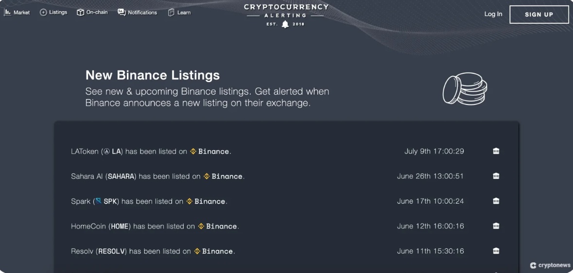 Yeni Coin Listeleme Uyarıları