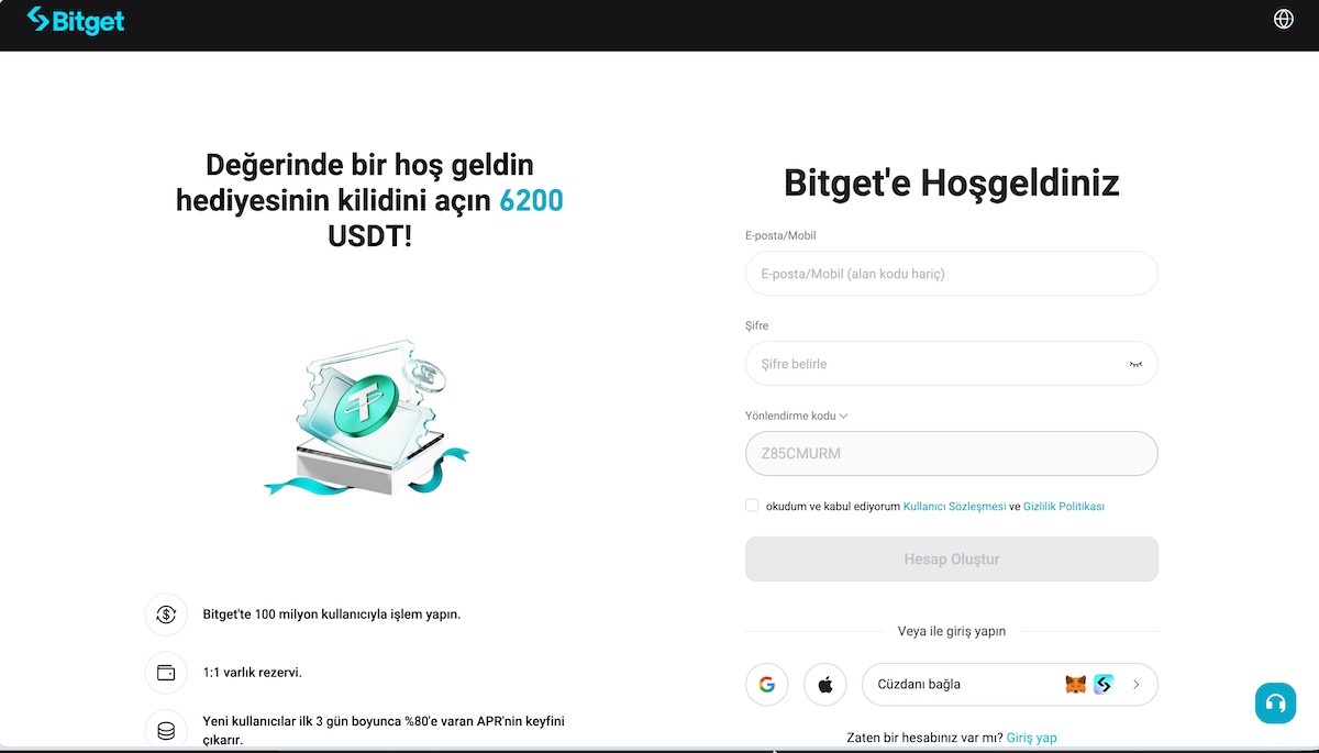 En iyi marjin siteleri Bitget