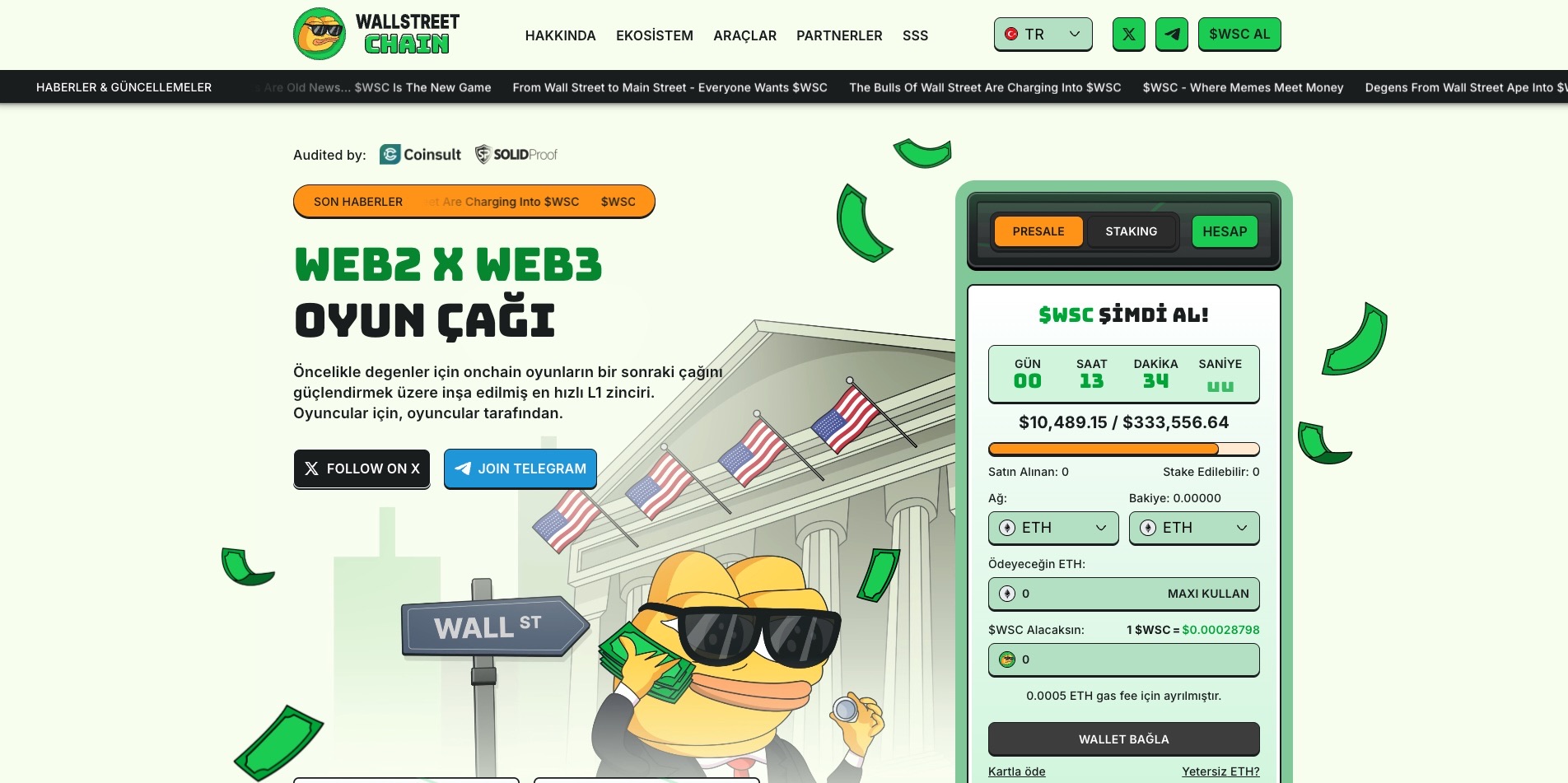 ICO Coin Listesi - wall street chain