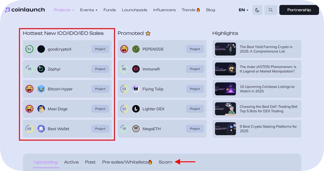 yeni çıkan coinler bulma - coinlaunch