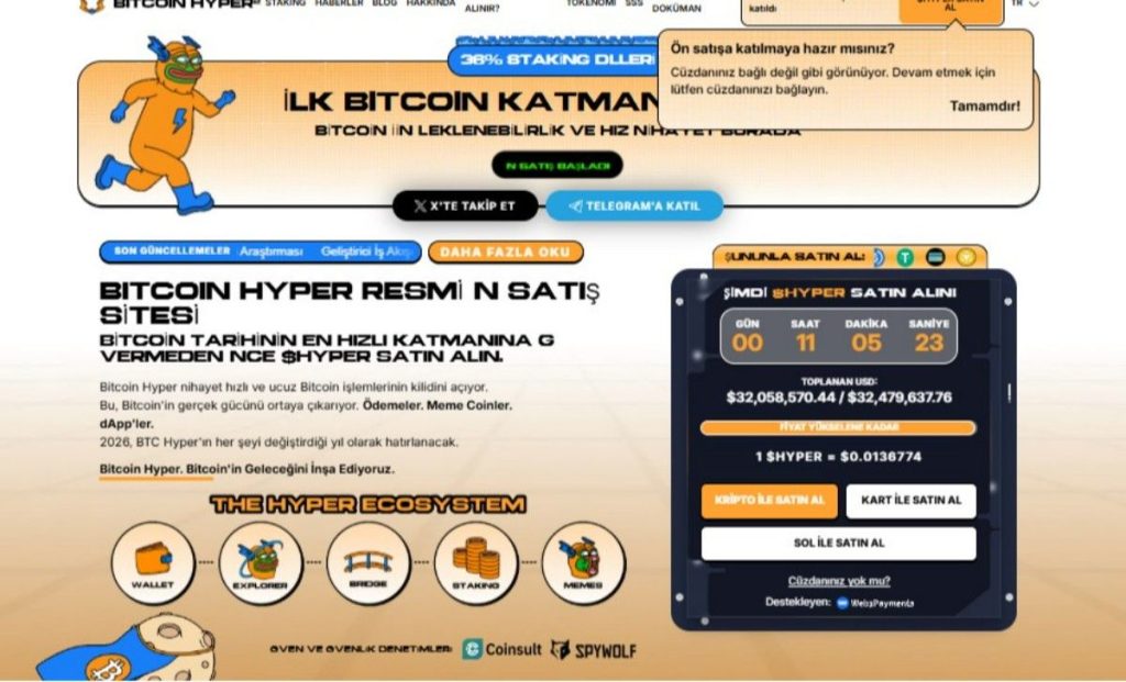 bitcoin hyper ön satışı
