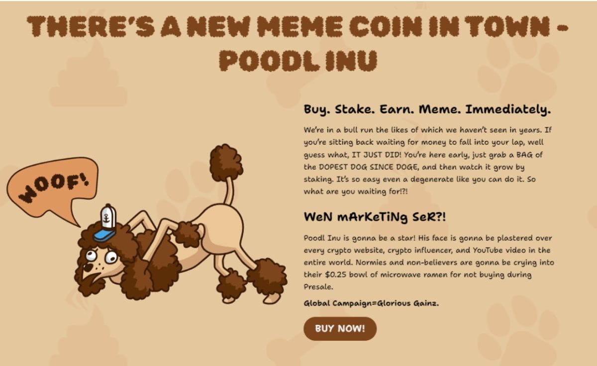 ミームコイン市場で注目されている新しい仮想通貨Poodl Inu、投資家が期待しているそのプレセールとは？