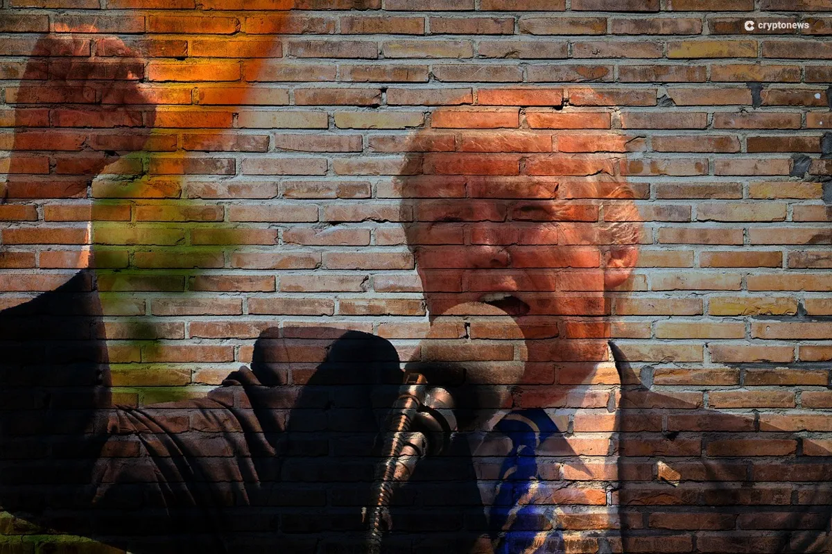 レンガに描かれたドナルド・トランプ氏