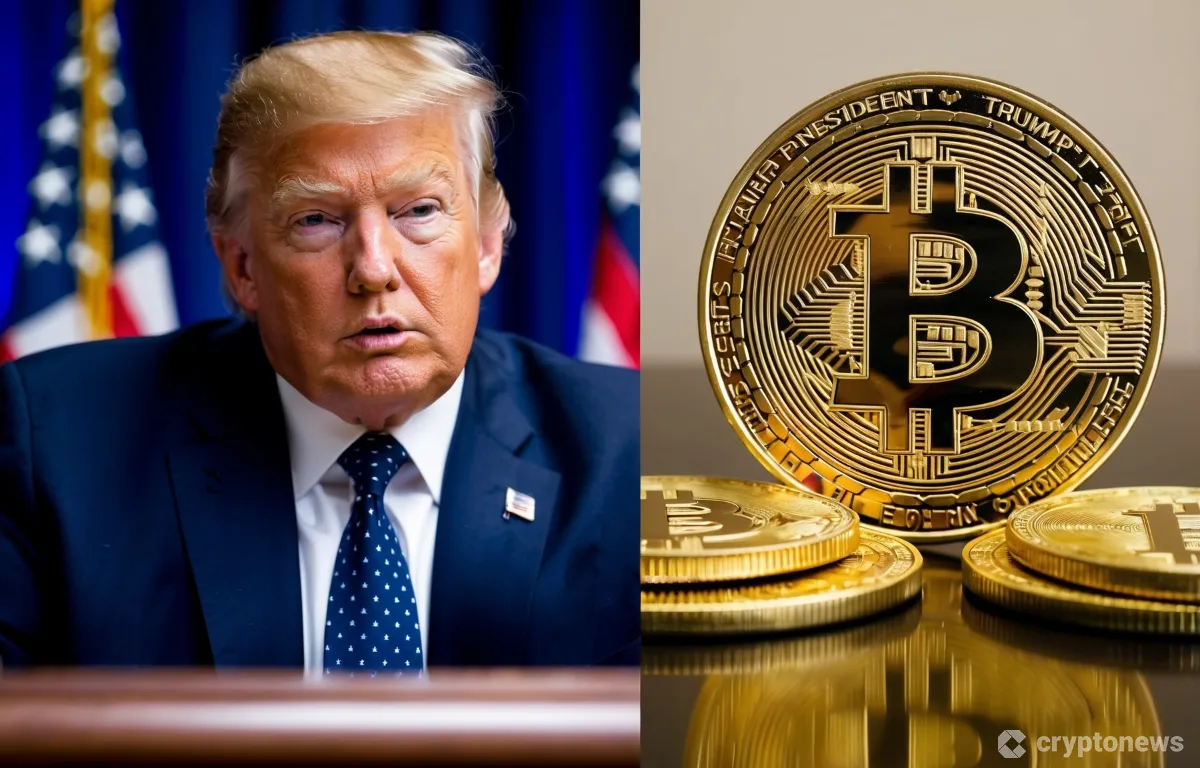 トランプ大統領と仮想通貨のイメージ