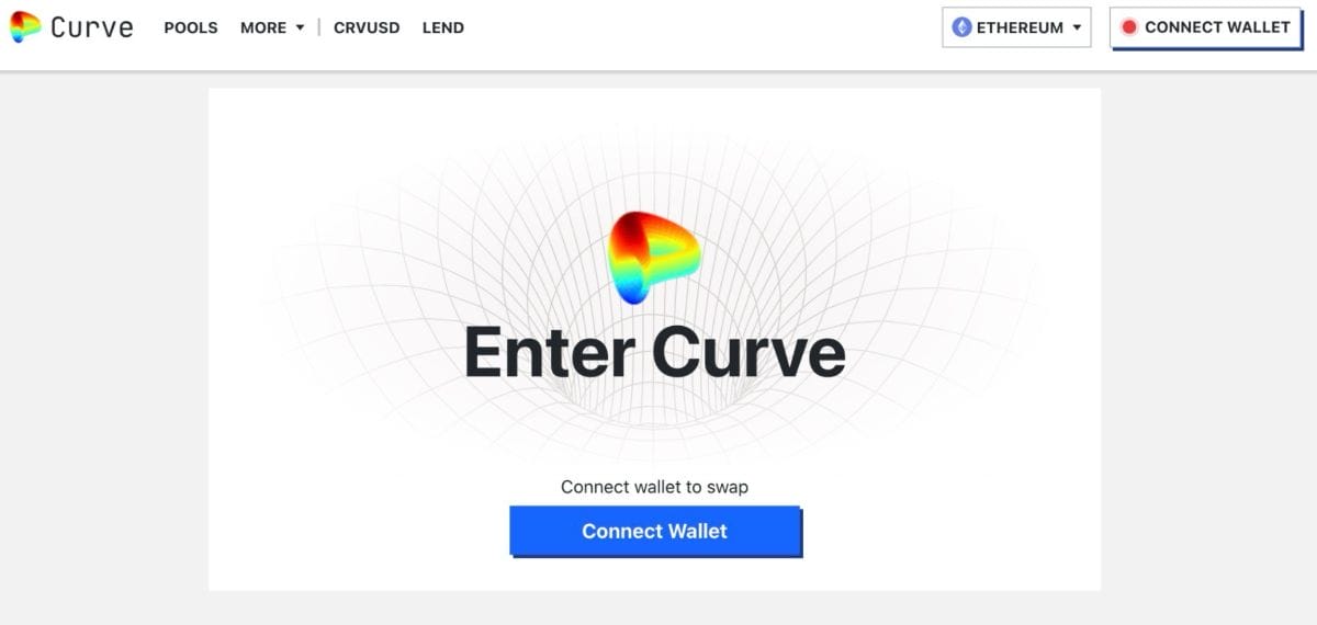 Curve Finance(カーブファイナンス)の公式サイト