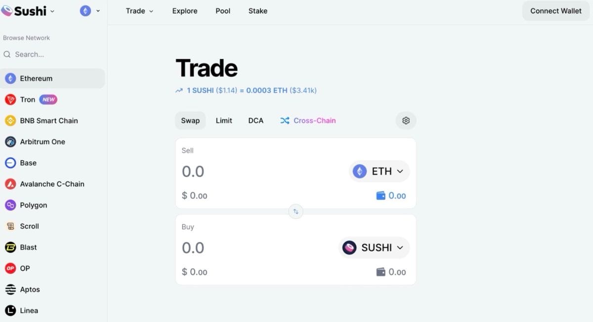 SushiSwap(スシスワップ)の公式サイト