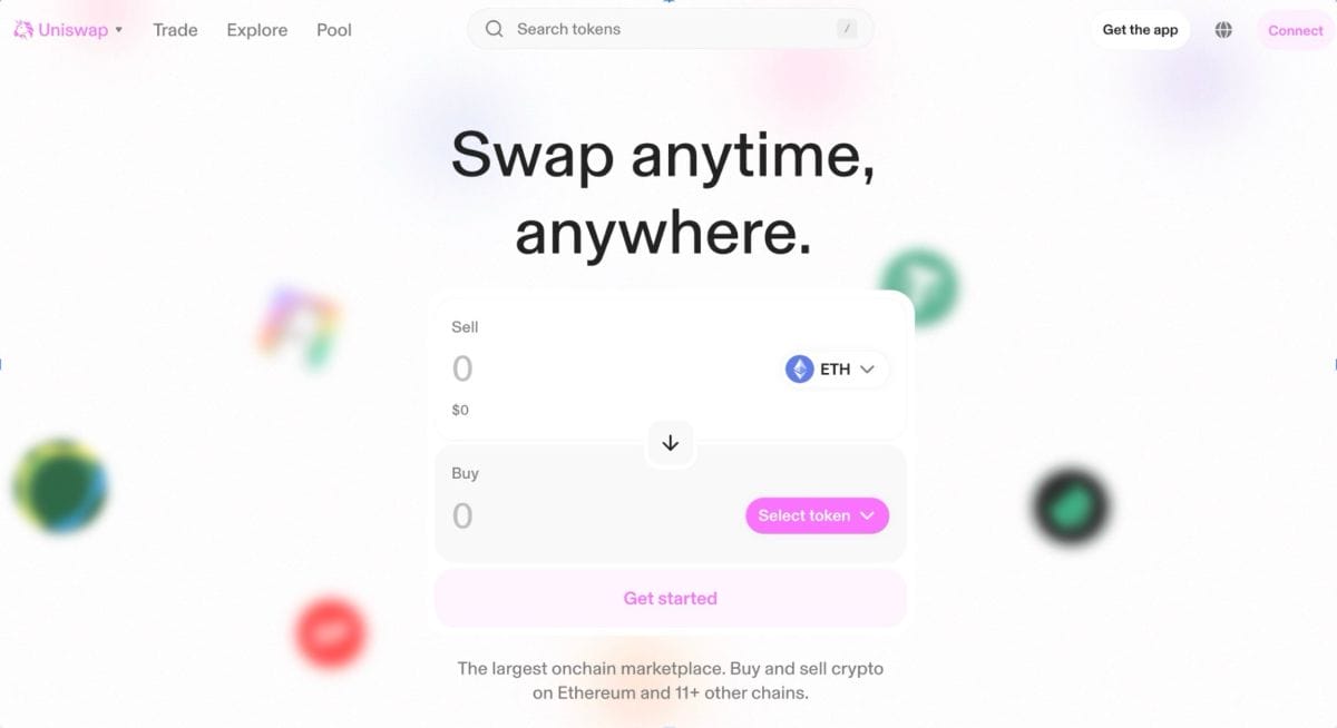 Uniswap(ユニスワップ)の公式サイト