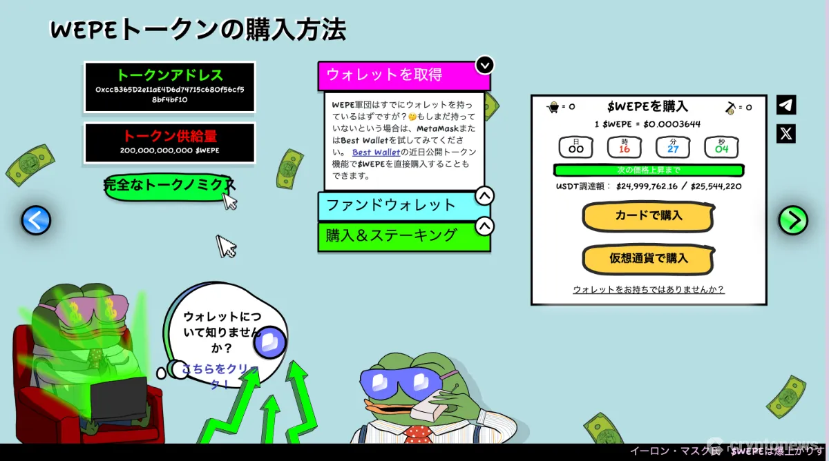 Wall Street Pepe（WEPE）の購入方法
