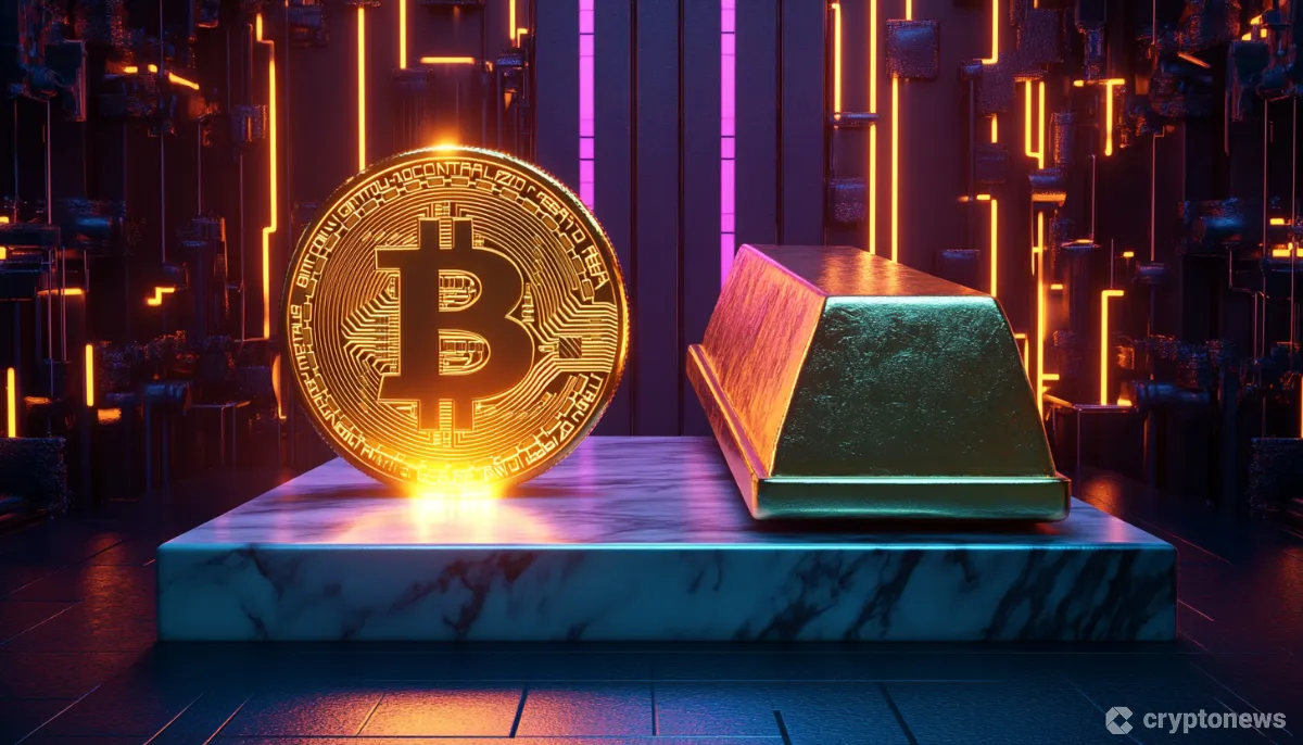 ビットコインと金のイメージ