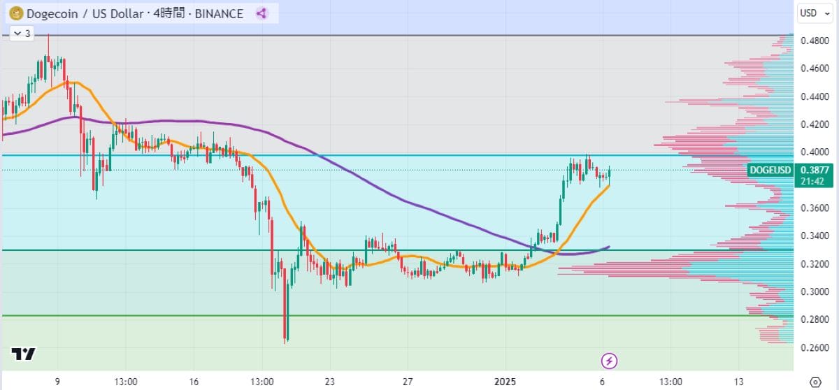 DOGE4時間足