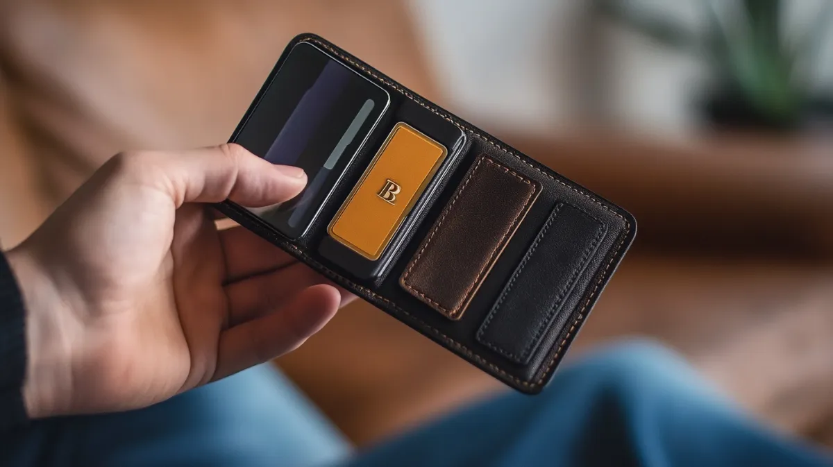 ビットコインマークの黒長財布