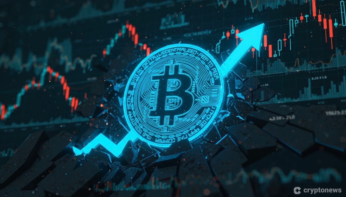 ビットコインの上昇トレンドと強気指標を示すテクニカル分析チャート
