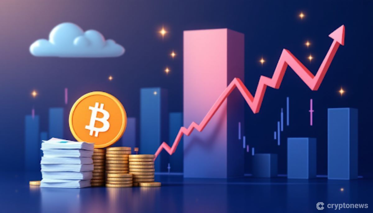 ビットコインが積みあがる様子