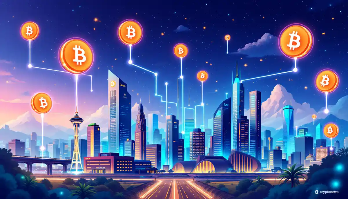 ソラナとビットコイン間取引所のコンセプトイメージ