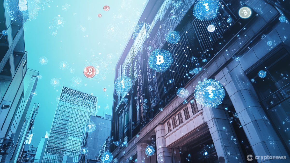 住友三井銀行とAvalancheブロックチェーンを表すデジタルイメージ