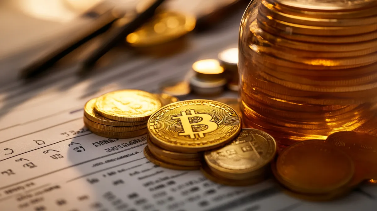 座布団の上にあるビットコイン