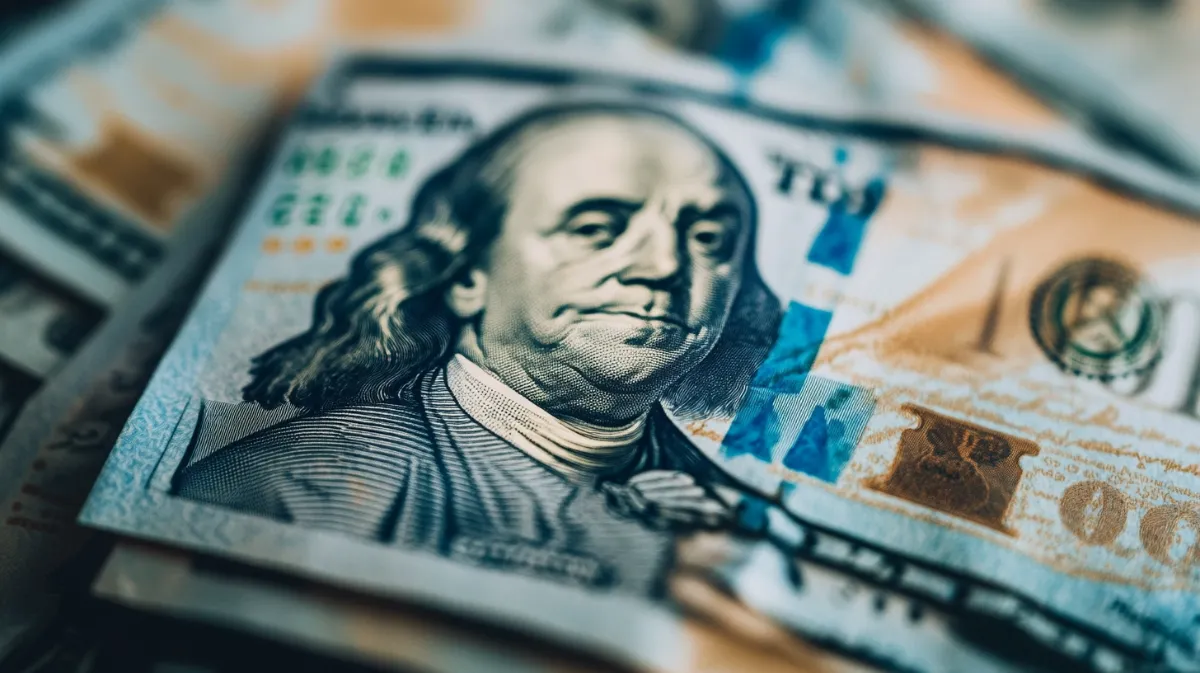 束になっているドル紙幣