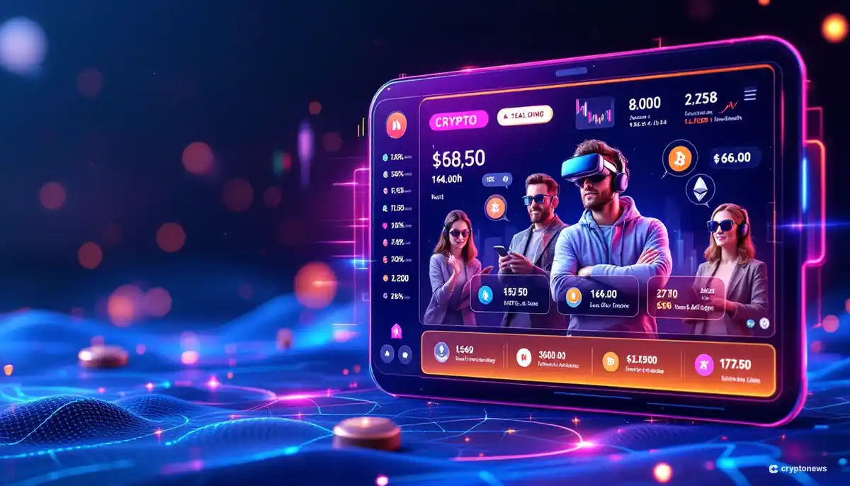 仮想通貨プラットフォームのライブストリーミングインターフェース