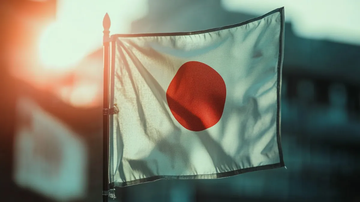 日本国旗と光