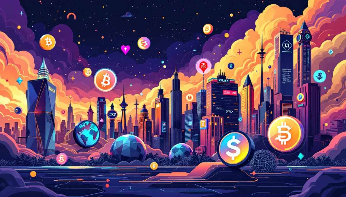 長期仮想通貨投資とSolaxy(SOLX)の可能性を示す未来的なイラスト