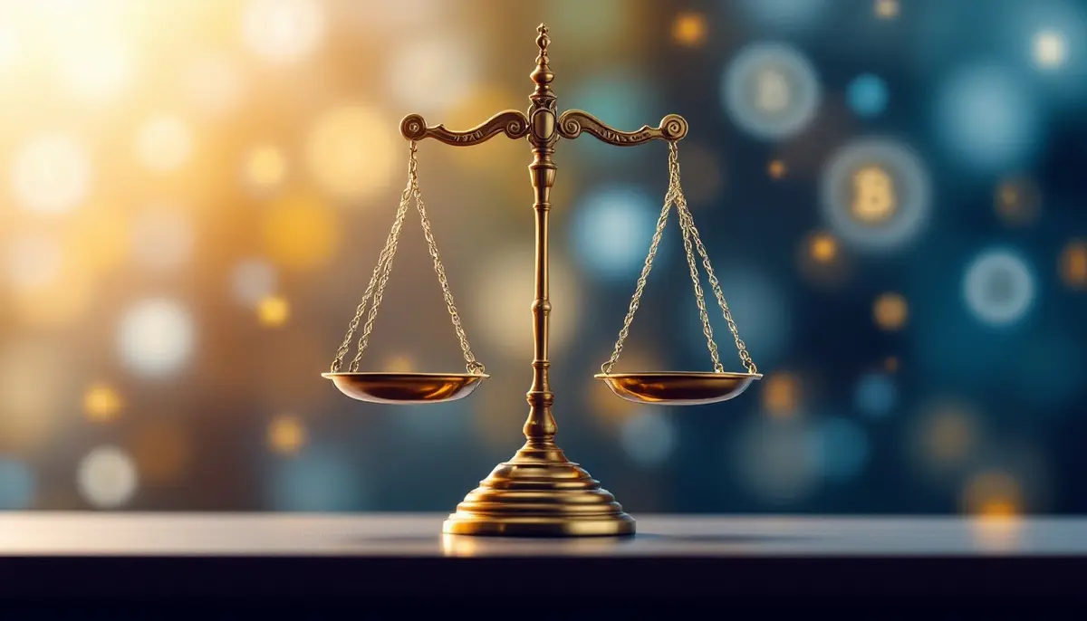 規制当局による決定延期を示す抽象的な画像と仮想通貨のシンボル