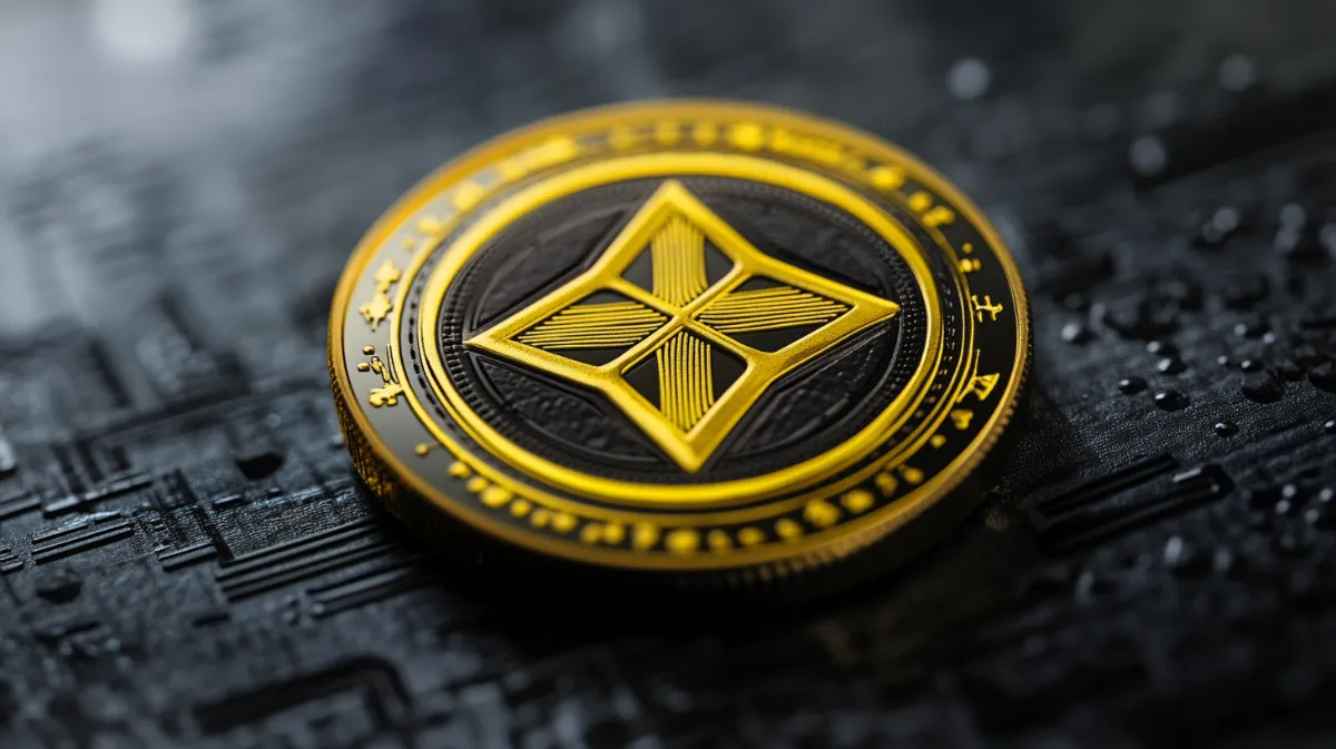 黒と黄色のイーサ風コイン