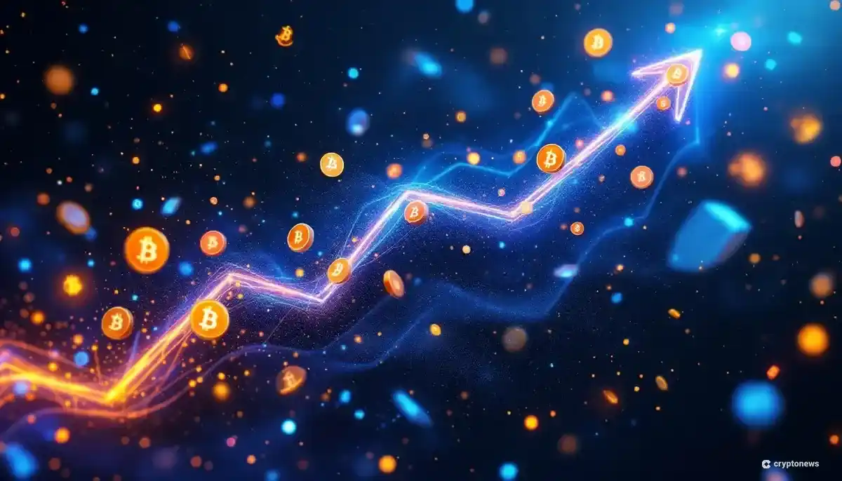 ビットコイン上昇後のアルトコインの急騰を示す抽象的なイメージ