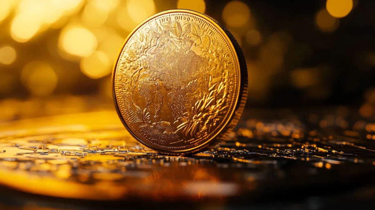 金色の巨大なコイン