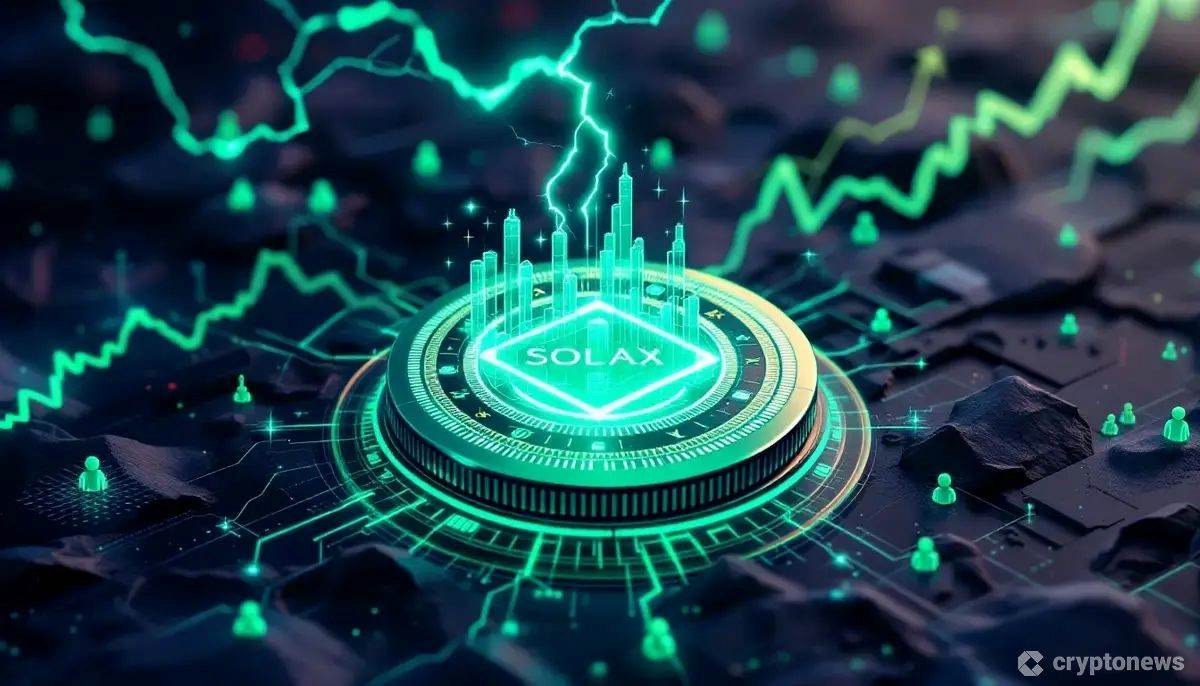 Solaxy（SOLX）が急成長するアルトコインとして描かれた未来的なイメージ