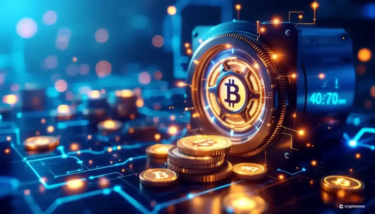 トークン化された財務ファンドがブロックチェーンネットワーク上で輝くイメージ
