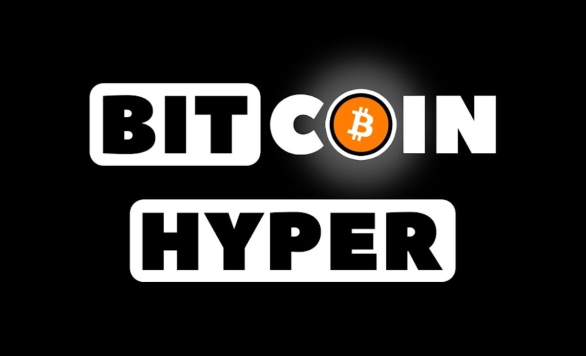 黒いバックスクリーンに表示されたBitcoin HYPERの文字