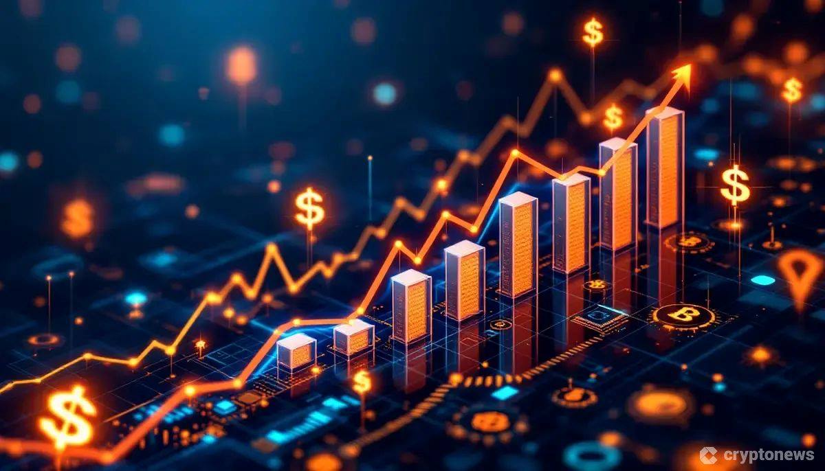 ソラナの価格上昇を示すデジタル金融チャートのイメージ