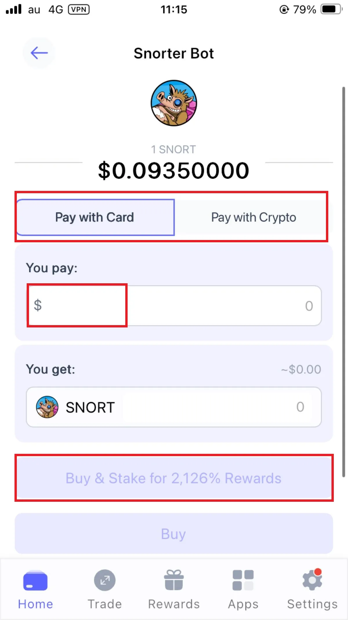 ベストウォレットSNORT買い方③