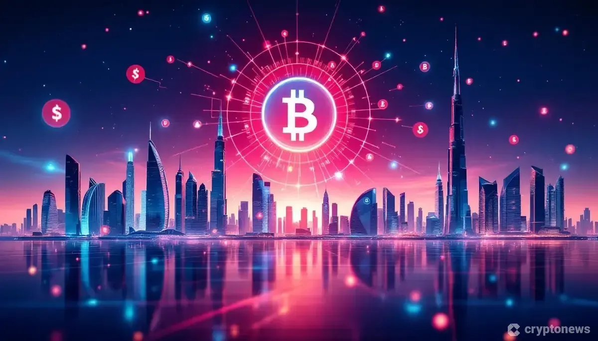 デジタル決済とブロックチェーンネットワークが融合したドバイの未来的な金融街