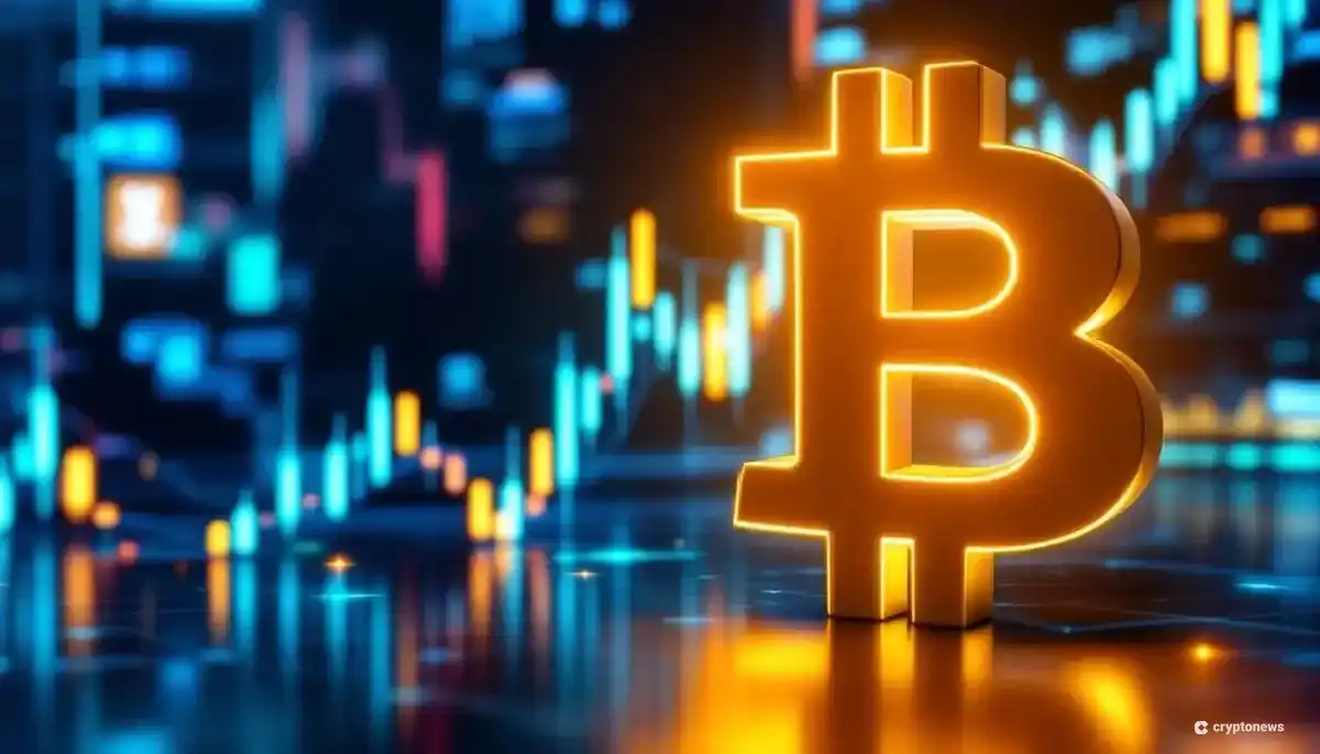 メタプラネットのビットコイン追加購入と株価上昇を示す、光るビットコインシンボルと上昇する株価チャートのイメージ